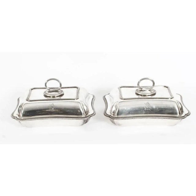 Antique Silver-Plated Entree Dishes from Elkington, 19th Century, Set of 2 For Sale - Image 15 of 16
