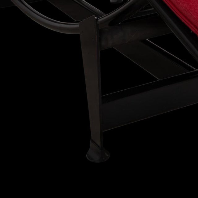 Animal Skin Bauhaus LC 4 Leather Chaise Lounge in Red by Le Corbusier for Cassina For Sale - Image 7 of 16