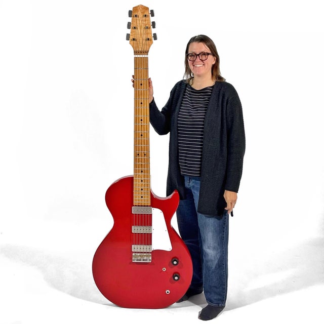Oversize Handmade Guitar Sculpture For Sale - Image 10 of 10