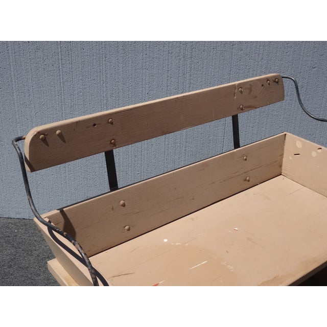 1940s Vintage Horse Drawn Buggy Seat Bench ~ French Country For Sale - Image 5 of 12