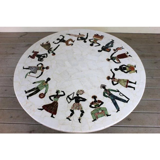 1960s Vintage Pietra Dura Marble Stone Inlay Coffee Table For Sale - Image 11 of 11