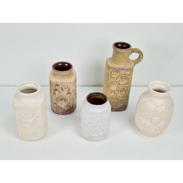 Vintage Jura Vases from Scheurich Ceramic, W. Germany 1970s, Set of 5 For Sale - Image 9 of 10