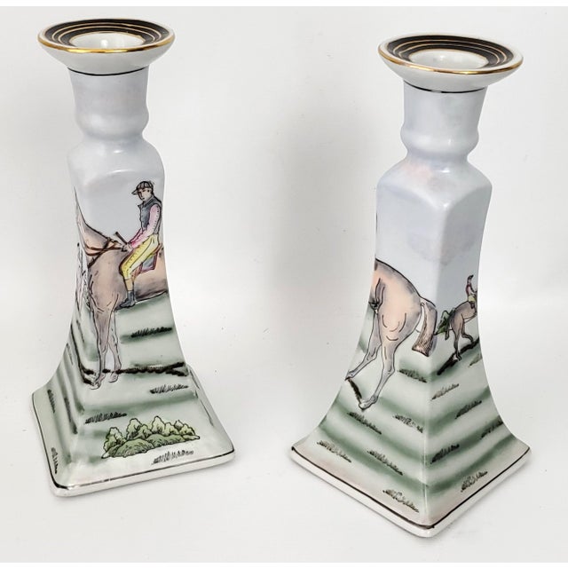 Candlestick Pair Equestrian For Sale In Miami - Image 6 of 9