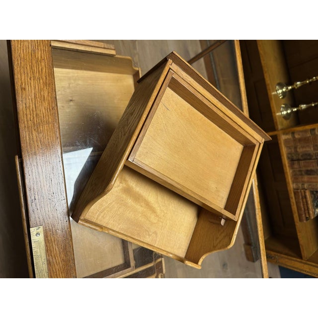 Oak Counter Display Case with 24 Drawers, 1920s For Sale - Image 6 of 11