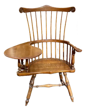 Pennsylvania Windsor Writing Chair Mid 20th Century