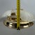 Vintage Ceiling Lamp in Polished Brass Leaves and Satin Glass, 1970s For Sale - Image 11 of 12