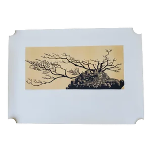 A Vintage Linocut Block Print Signed Arieh Kimhi, Jerusalem 1974, Numbered 5/120