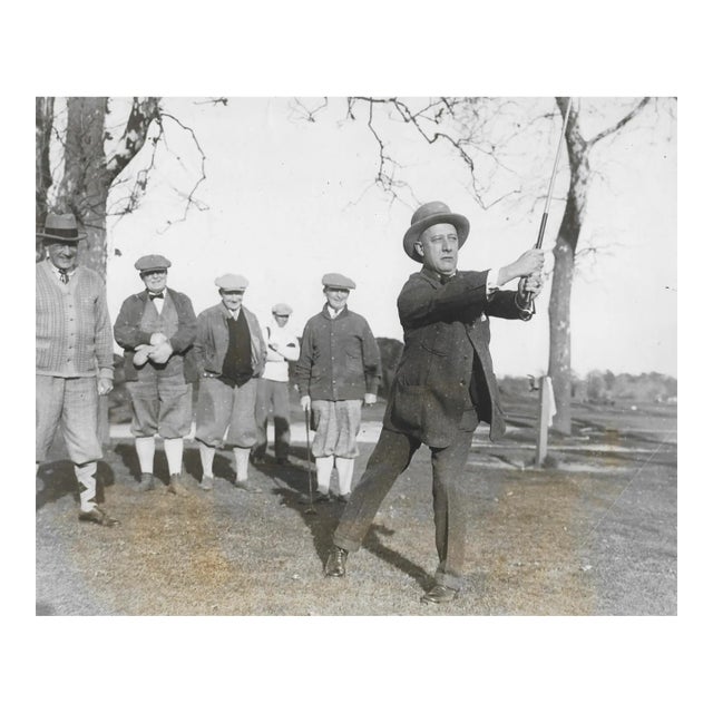 1926 New York Governor Al Smith Golfing Photograph For Sale