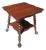 Vintage Mahogany Side Table With Massive Metal and Glass Ball-and-Claw Feet For Sale