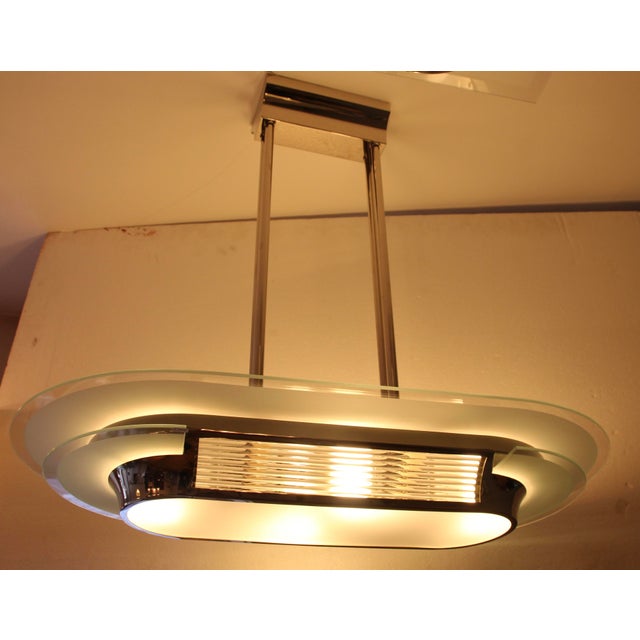 Silver Art Deco Pendant Lamp by Henri Petitot for Atelier Petitot, 1930s For Sale - Image 8 of 18