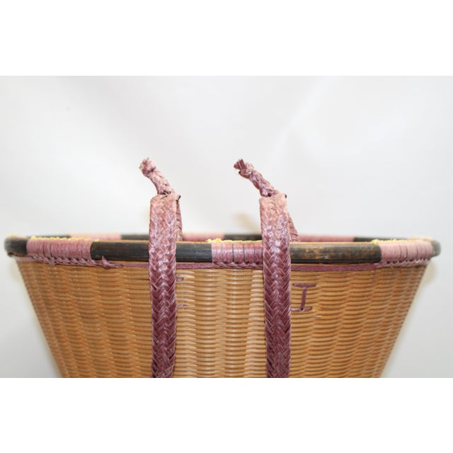 Vintage Wicker Harvest Backpack For Sale - Image 9 of 14