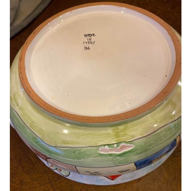 Late 20th Century Vintage Hand Painted Nino Parrucca Pasta Bowl For Sale - Image 5 of 6