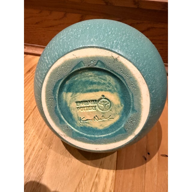 Ephraim Faience Pottery Jug W/ Two Handles Arts & Crafts For Sale In Washington DC - Image 6 of 7