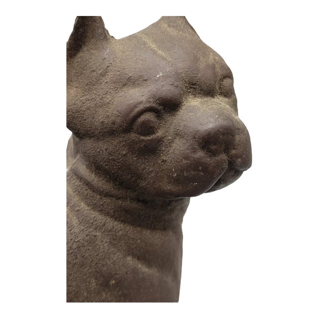 A handsome antique cast-iron Boston Terrier doorstop, likely by National Foundry, dating to the 1920s–1930s. Two-piece...