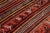 Persian Vintage Kilim Handmade Flatweave Red Striped Wool Runner 4' 9'' X 8' 5'' For Sale - Image 3 of 11