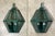 Pair of Vintage Solid Brass Verdigris Hexagonal Wall Sconces For Sale - Image 9 of 16