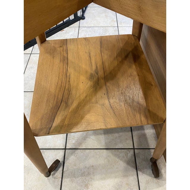 Scandinavian Style Wooden Side Table with Swivel Top, 1950s For Sale - Image 9 of 18
