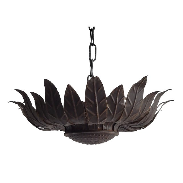 Mid-Century Modern Sunflower Wall or Ceiling Light, 1950s For Sale