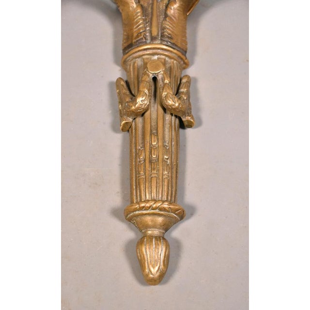 Gold Large Antique French Wall Sconce in Bronze, 1890s For Sale - Image 8 of 15