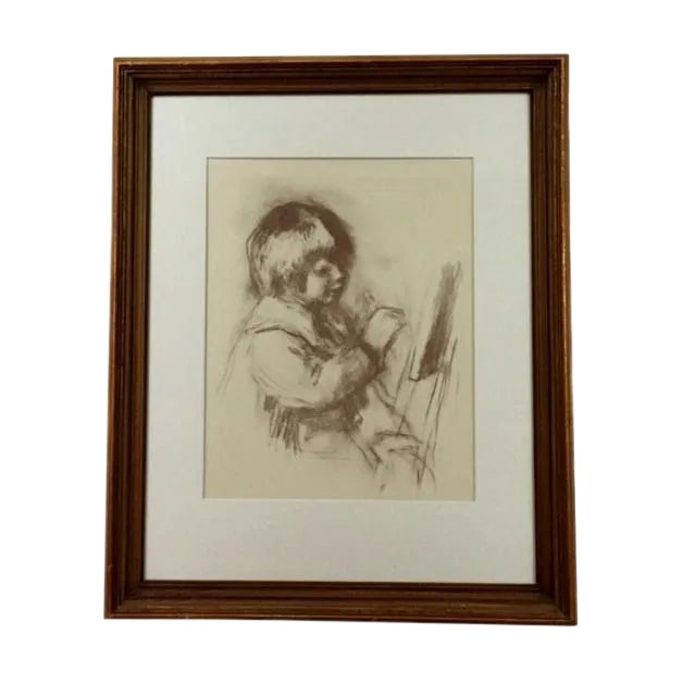 1960's Impressionist Print, "Small Painter" by Renoir For Sale