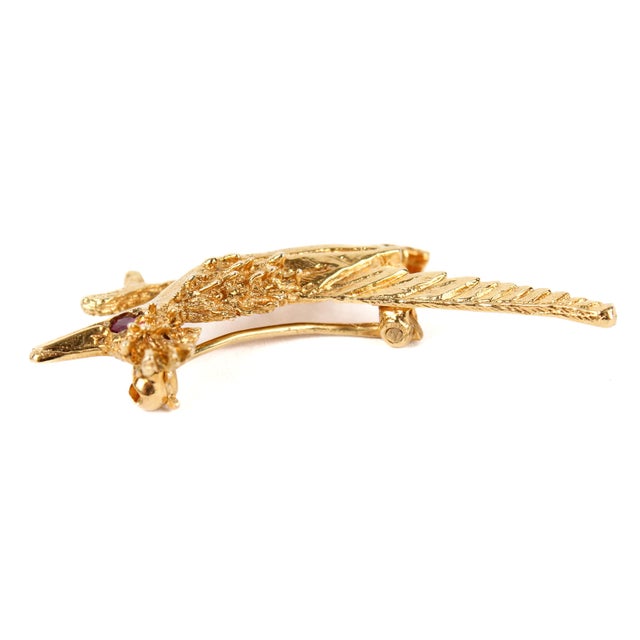 14k Yellow Gold Cat Brooch With 3.9mm Pearl, Late 20th Century For Sale - Image 10 of 10