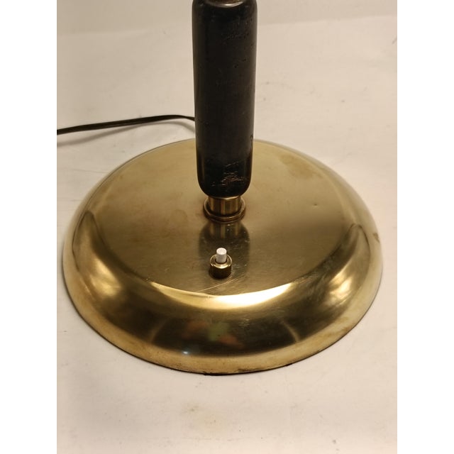 1950s Brass Table Lamp with Swivel Arm from La Maison Desny, France, 1950s For Sale - Image 5 of 9