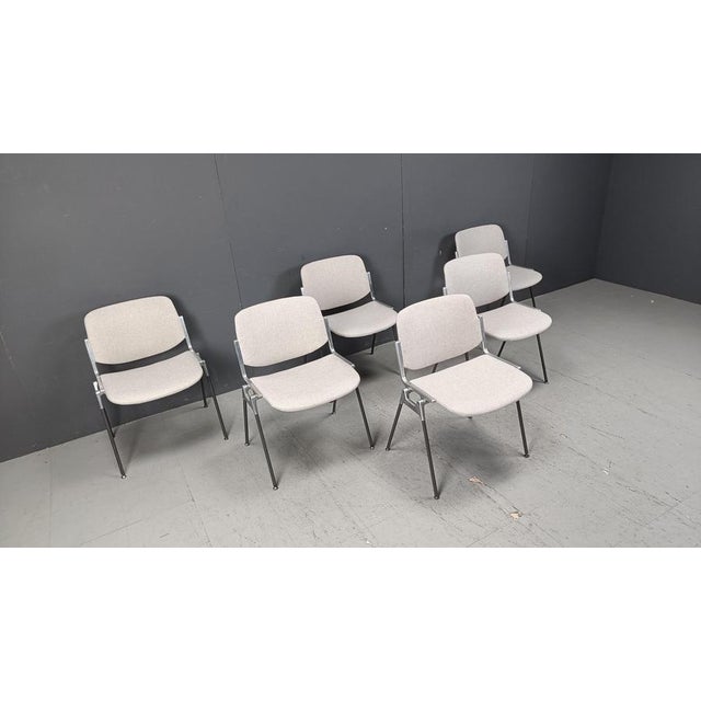 Vintage DSC 106 Side Chairs by Giancarlo Piretti for Castelli, 1970s, Set of 6 For Sale - Image 10 of 18