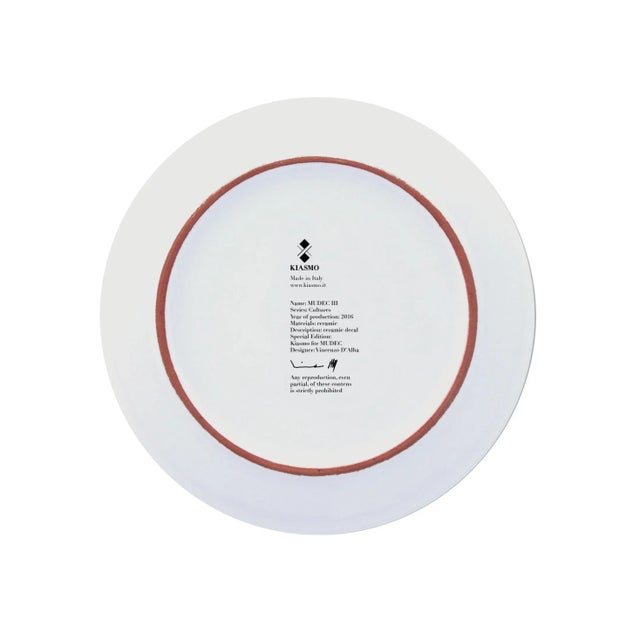 Contemporary Mudec Iii | Cultures Ceramic Plate by Vincenzo D’Alba for Kiasmo For Sale - Image 3 of 4