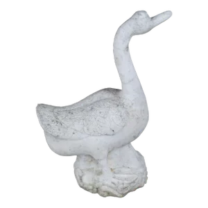 Antique Italian Carved Marble Stone Bird Garden Statue
