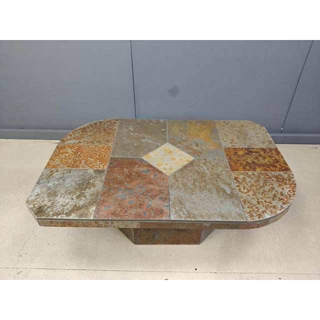 Brutalist Slate Stone Coffee Table, 1980s For Sale - Image 10 of 11