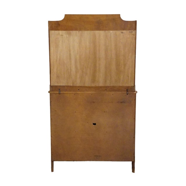 Ethan Allen Heirloom Nutmeg Maple 34" Shutter Door Server W. Open Hutch For Sale - Image 12 of 14