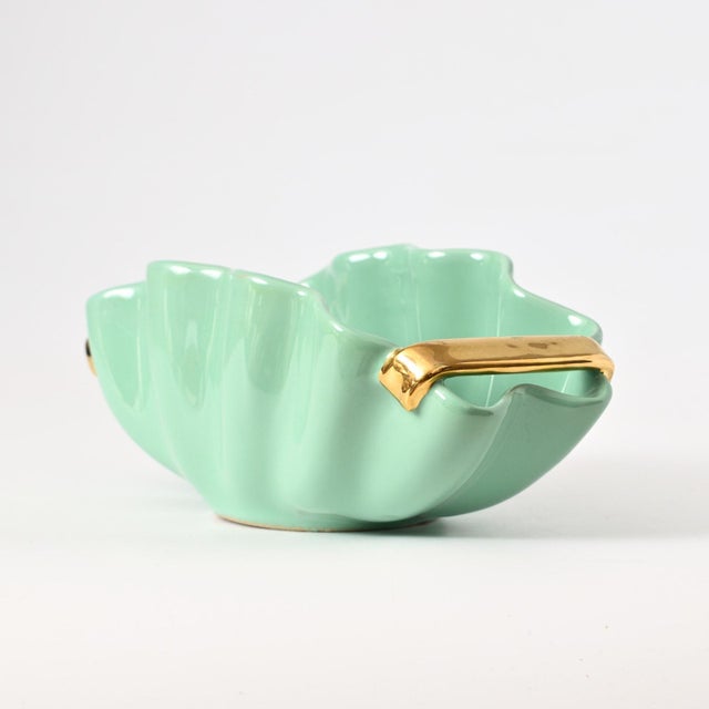 Vintage Mint Green Ceramic Bowl from Cantagalli, 1950s For Sale - Image 10 of 12