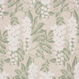 Schumacher Lucia Wisteria Wallpaper In Sage For Sale