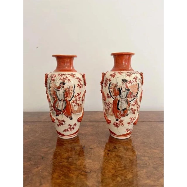 Satsuma Vases, 1900s, Set of 2 For Sale - Image 6 of 6