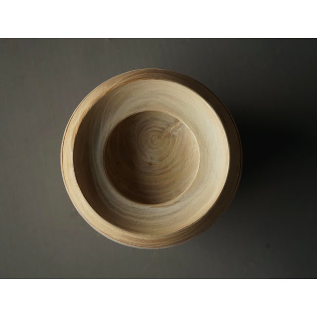 Lidded Vessel in Turned Elm Wood by Maria Van Kesteren, 1970s For Sale - Image 9 of 12
