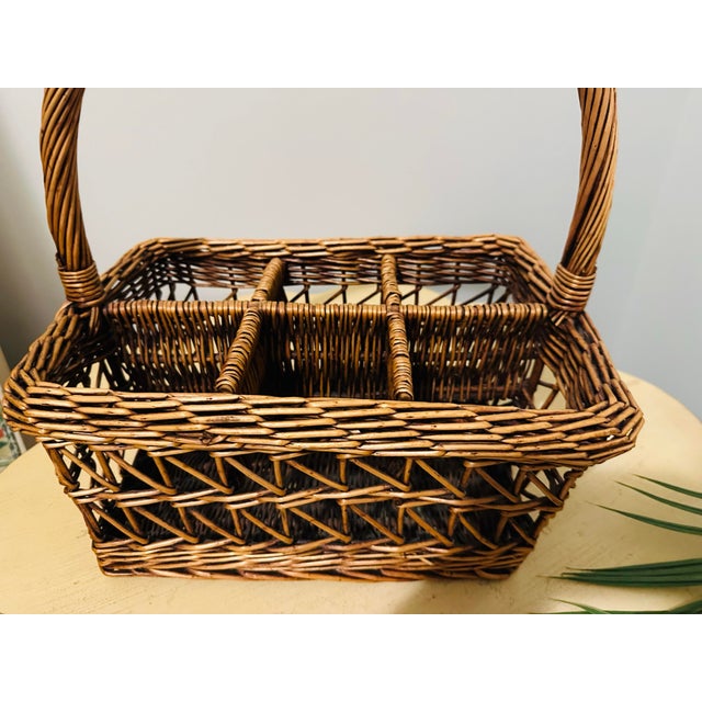 1970s French Wicker Wine Bottle Holder For Sale In Miami - Image 6 of 9