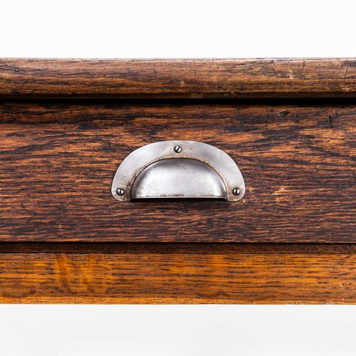 Vintage French Chateau Hall Table with Original Oak Scrubbed Top, 1920s For Sale - Image 4 of 12
