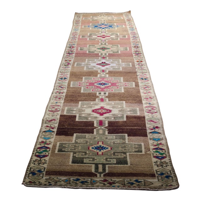 Oushak Vintage Anatolian Hallway Runner For Sale