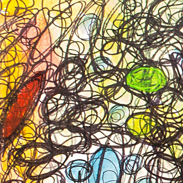 2010s My Way — Vibrant Abstract Expressionist Composition, Oil Markers & Acrylics on Paper, 24 × 30 In For Sale - Image 5 of 8