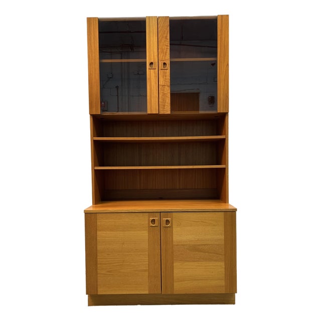 Mid-Century Danish Modern Teak Lighted Display Cabinet For Sale