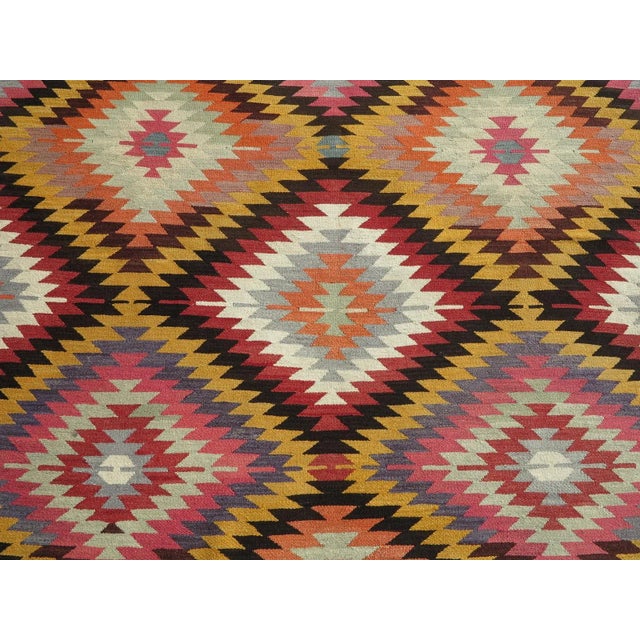 Mid 20th Century Mid 20th Century Turkish Anatolian Kilim Rug-5’7’x9’6" For Sale - Image 5 of 13
