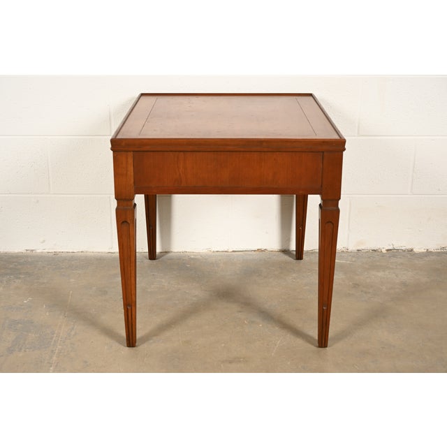 Baker Furniture French Regency Louis XVI Cherry Wood Side Table or Tea Table, Circa 1960s For Sale - Image 10 of 12