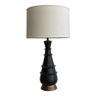 Mid Century Modern Ebonized Table Lamp For Sale