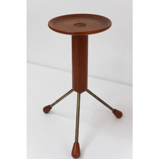 Vintage Danish Teak Tripod Side Table, 1950s For Sale - Image 17 of 17