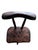 Rustic Three-Legged Wooden Stool with Backrest For Sale - Image 3 of 6