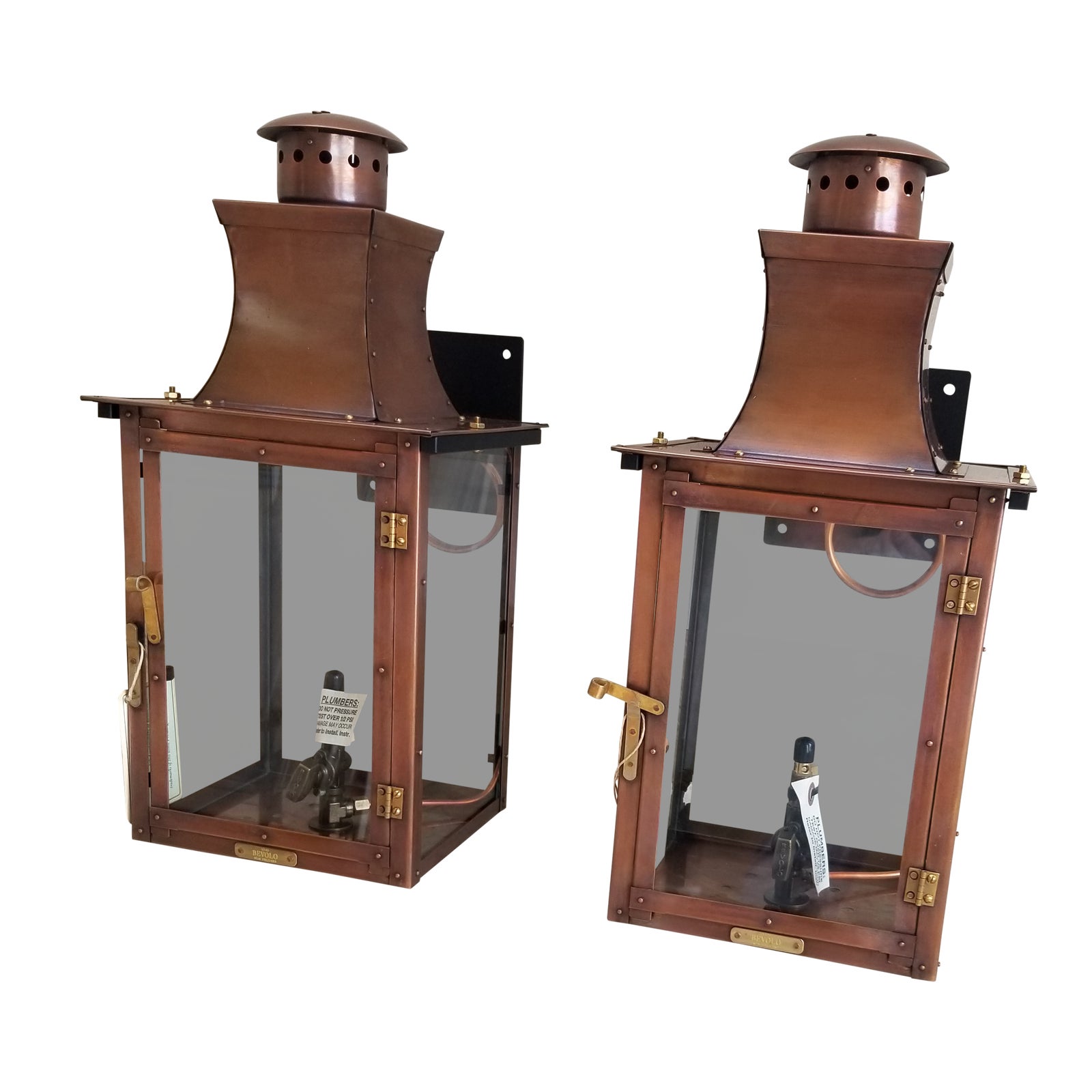 Bevolo Copper Wall Lanterns a Pair Chairish