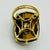 Massive Tiger's Eye & Multi-Gemstone Rainbow Cocktail Ring Sterling Silver Gold Vermeil - Size 9 For Sale - Image 6 of 11