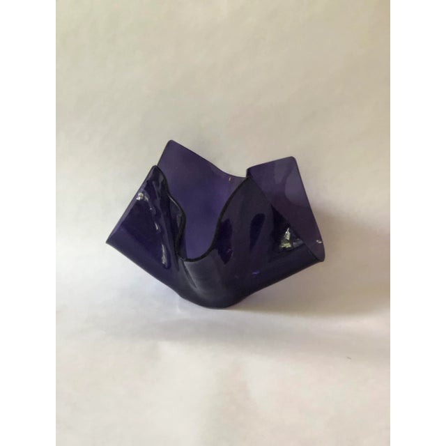 Moulded Glass Handkerchief Vase For Sale - Image 4 of 4