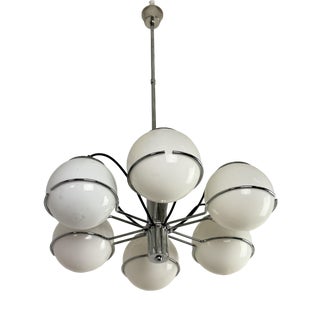 Space Age 6-Light Chandelier from Targetti Sankey, 1970 For Sale