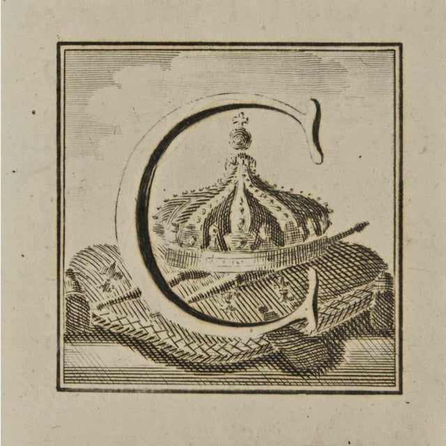 Letter of the Alphabet C, from the series "Antiquities of Herculaneum", is an etching on paper realized by Luigi...